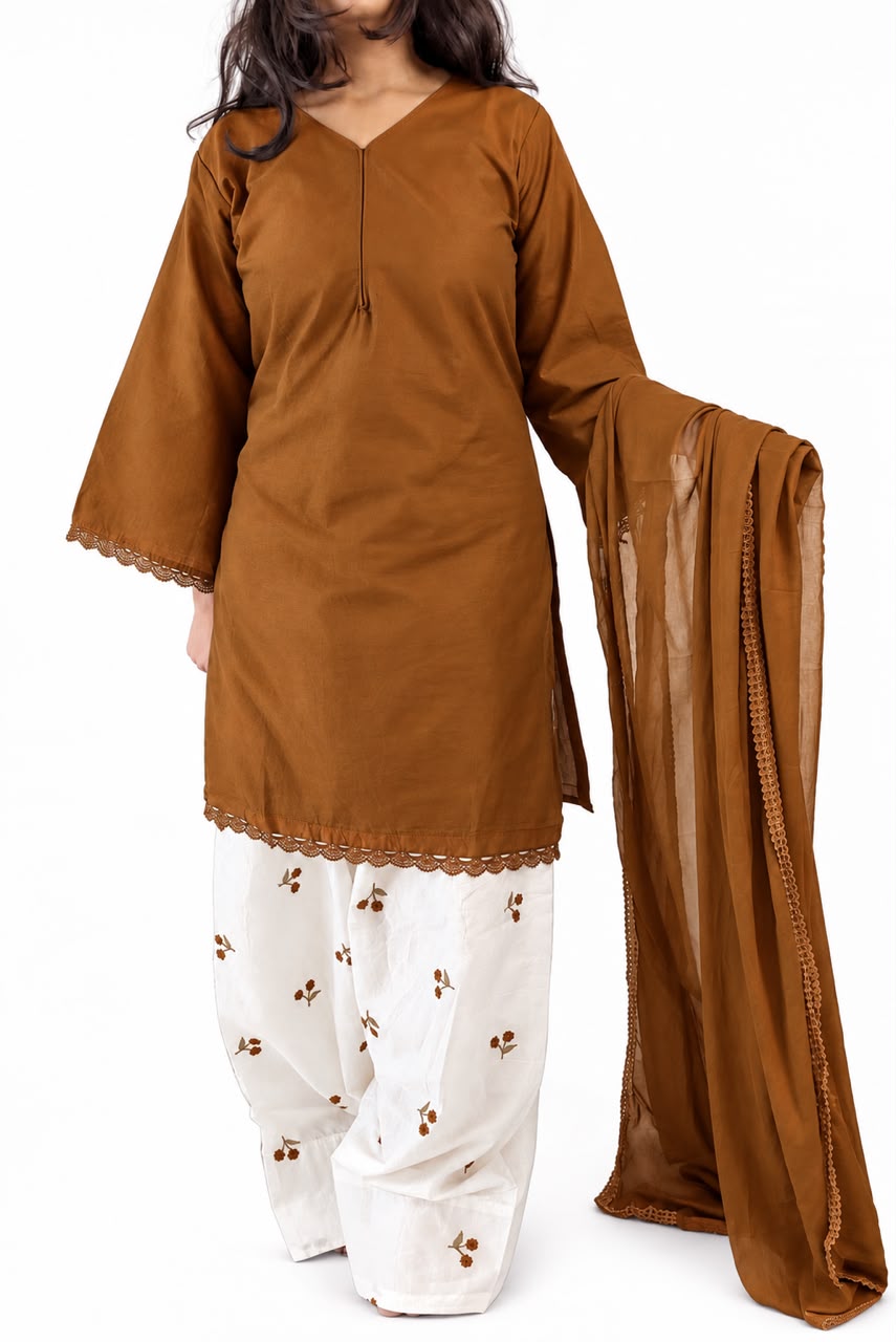 Shree Nilambari Farshi Set-Mud Brown